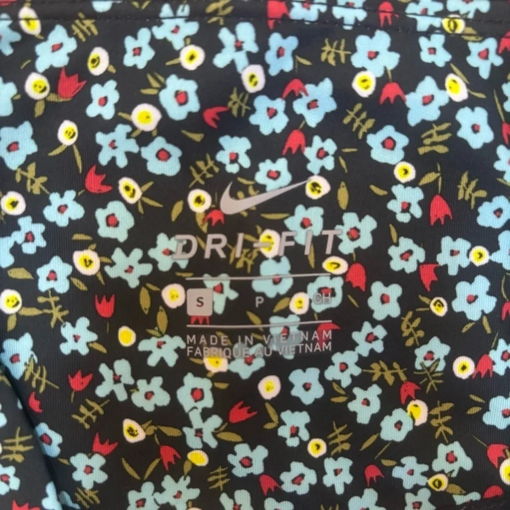 Nike Dri-Fit Micro Floral Print Leggings 7/8 Size Small